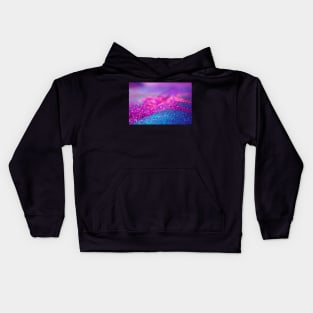 Pink, Blue and Purple Glitter Kids Hoodie